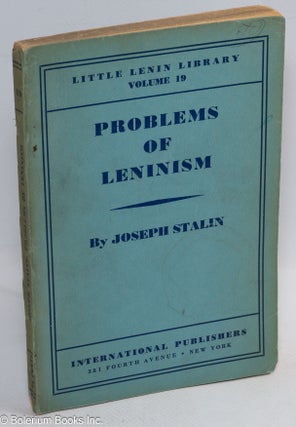 Cat.No: 257291 Problems of Leninism. Joseph Stalin