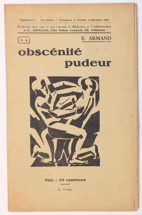 Cat.No: 257379 Obscénité, Pudeur. E. Armand, Ernest-Lucien Juin