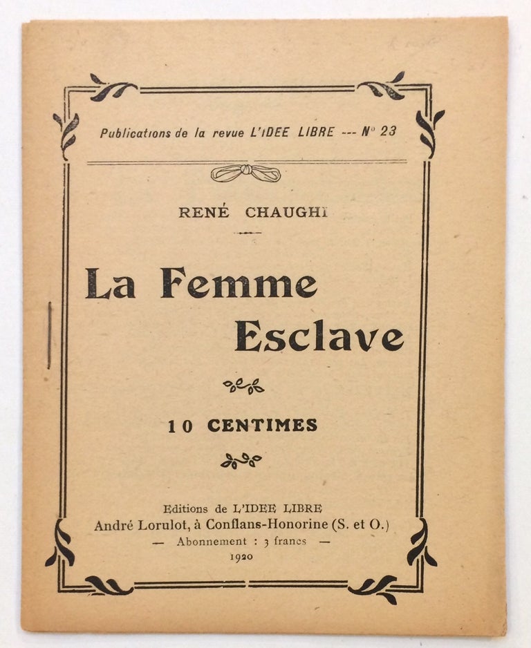Cat.No: 257381 La femme esclave. René Chaughi, Henri Louis Auguste Gauche.