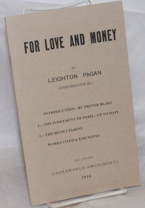 Cat.No: 257432 For Love and Money. Leighton Pagan, Trevor Blake, John Badcock Jr