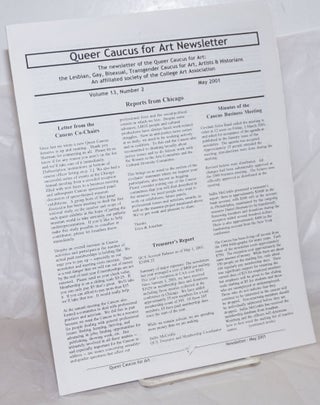 Cat.No: 257522 Queer Caucus for Art newsletter: vol. 13, #2, May 2001: reports from...