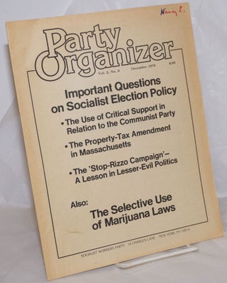 Cat.No: 257598 Party Organizer, Vol. 2, No. 9, Dec, 1978. Socialist Workers Party