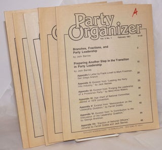 Cat.No: 257600 Party Organizer, Vol. 5, Nos. 1-5, Feb, Apr, Sep, 1981. Socialist Workers...