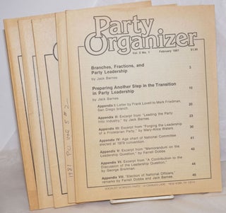 Cat.No: 257601 Party Organizer, Vol. 5, Nos. 1-5, Feb, Apr, Sep, 1981. Socialist Workers...