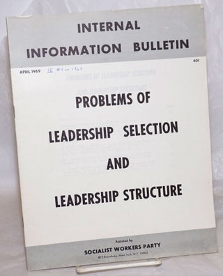 Cat.No: 257637 Internal Information Bulletin, Apr 1969