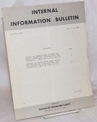 Cat.No: 257647 Internal Information Bulletin, Oct 1969