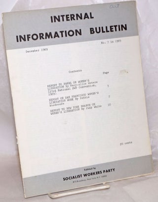 Cat.No: 257648 Internal Information Bulletin, Dec 1969