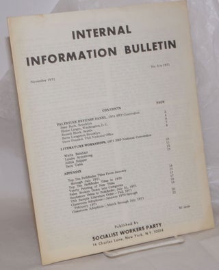 Cat.No: 257658 Internal Information Bulletin, Nov 1971, No. 5