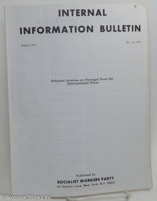 Cat.No: 257686 Internal Information Bulletin, Aug, 1975, No. 1
