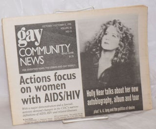Cat.No: 257745 GCN: Gay Community News; the weekly for lesbians and gay males; vol. 18,...