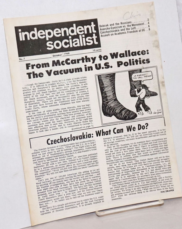 Cat.No: 257792 Independent Socialist, No. 7, Sep 1968. Hal Draper, ed Kim Moody.
