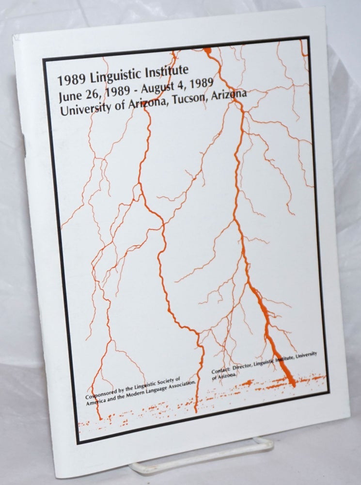 Cat.No: 257952 1989 Linguistic Institute: Bridges: cross-linguistic, cross-cultural and...