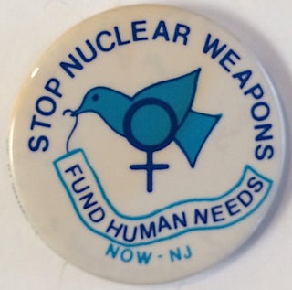 Cat.No: 258026 Stop nuclear weapons / Fund human needs [pinback button