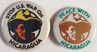 Cat.No: 258156 Stop US war on Nicaragua [together with] Peace with Nicaragua [two pinback...