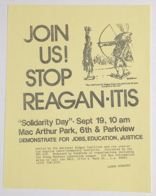 Cat.No: 258212 Join us! Stop Reagan-itis [handbill
