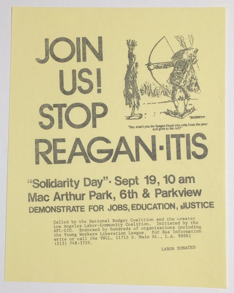 Cat.No: 258212 Join us! Stop Reagan-itis [handbill]