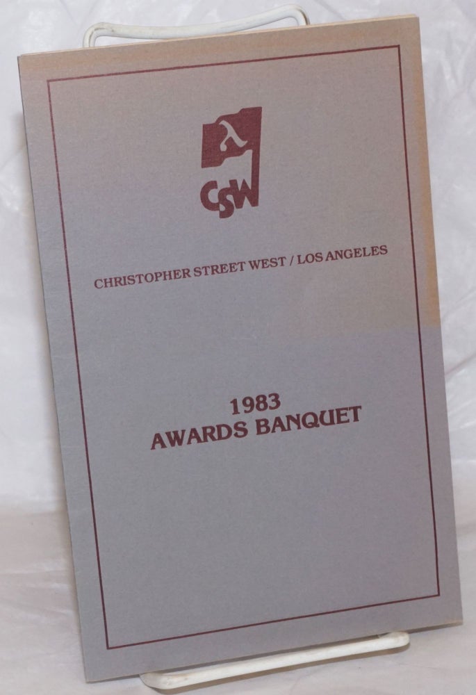 Cat.No: 258247 Christopher Street West/Los Angeles 1983 Awards Banquet [program]