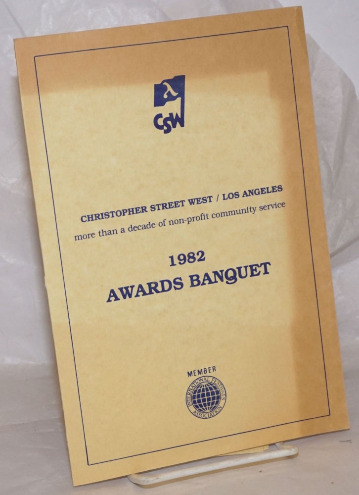 Cat.No: 258276 Christopher Street West/Los Angeles 1982 Awards Banquet [program]