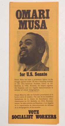 Cat.No: 258330 Omari Musa for US Senate / Vote Socialist Workers