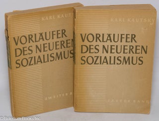 Cat.No: 258443 Die Vorläufer des Neueren Sozialismus. Erster Band, Kommunistische...
