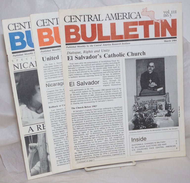 Cat.No: 258533 Central America bulletin [1984, 3 issues]