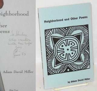 Cat.No: 25857 Neighborhood & other poems. Adam David Miller