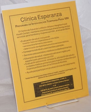 Cat.No: 258854 Clínica Esperanza: programma de intervención temprana para VIH [handbill