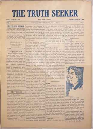Cat.No: 258979 The Truth Seeker: Vol. 2, No. 7, May 1913. Geo. A. Totten, and publisher