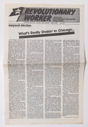 Cat.No: 259132 Mayoral election: What's really shakin' in Chicago [broadside]....