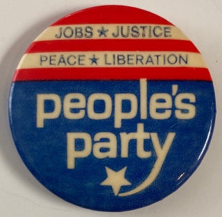 Cat.No: 259477 Jobs - Justice - Peace - Liberation / People's Party [pinback button