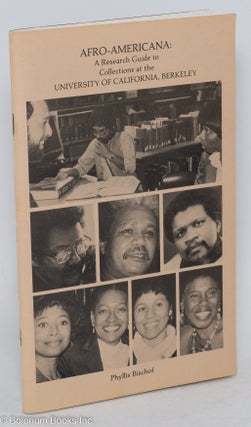 Cat.No: 25956 Afro-Americana: a research guide to collections at the University of...
