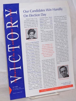 Cat.No: 259676 Victory: the newsletter of the Gay & Lesbian Victory Fund vol. 4, Winter...