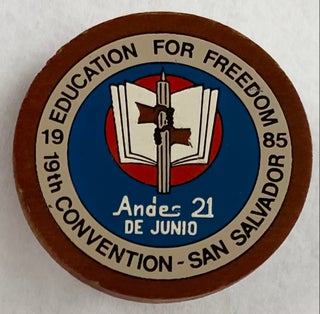 Cat.No: 259945 Education for Freedom / 19th convention - San Salvador / 1985 [wooden...