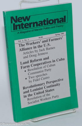 Cat.No: 259981 New international: a magazine of marxist politics and theory. Vol. 2, No.1...
