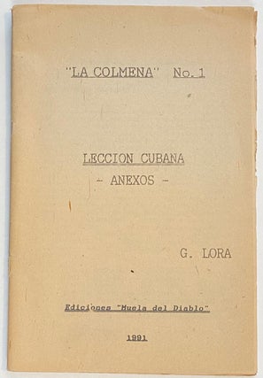 Cat.No: 260097 Lección cubana: anexos. Guillermo Lora