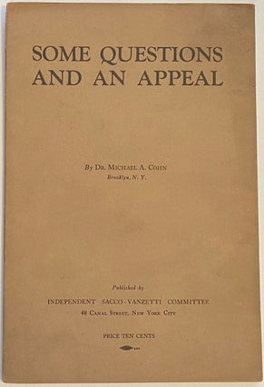 Cat.No: 260183 Some questions and an appeal. Michael A. Cohn