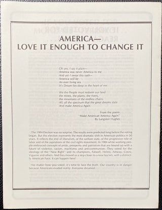 Cat.No: 260317 America - Love it enough to change it