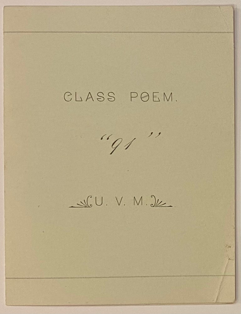 Cat.No: 260396 Class Poem "91". Stephen T. Byington.