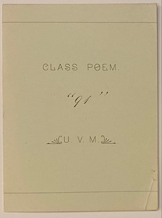 Cat.No: 260396 Class Poem "91" Stephen T. Byington
