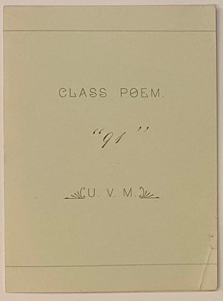 Cat.No: 260396 Class Poem "91". Stephen T. Byington