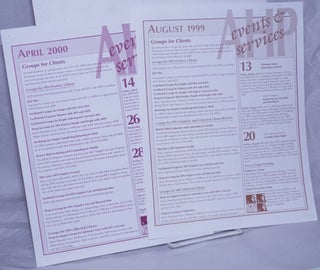 Cat.No: 260472 AHP Events & Services [two handbills] August 1999 & April 2000