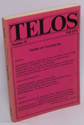 Cat.No: 260504 Telos; no. 21 (Fall 1974). Paul Piccone, ed