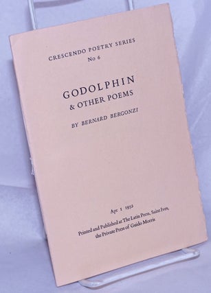 Cat.No: 260564 Godolphin & other poems. Bernard Bergonzi