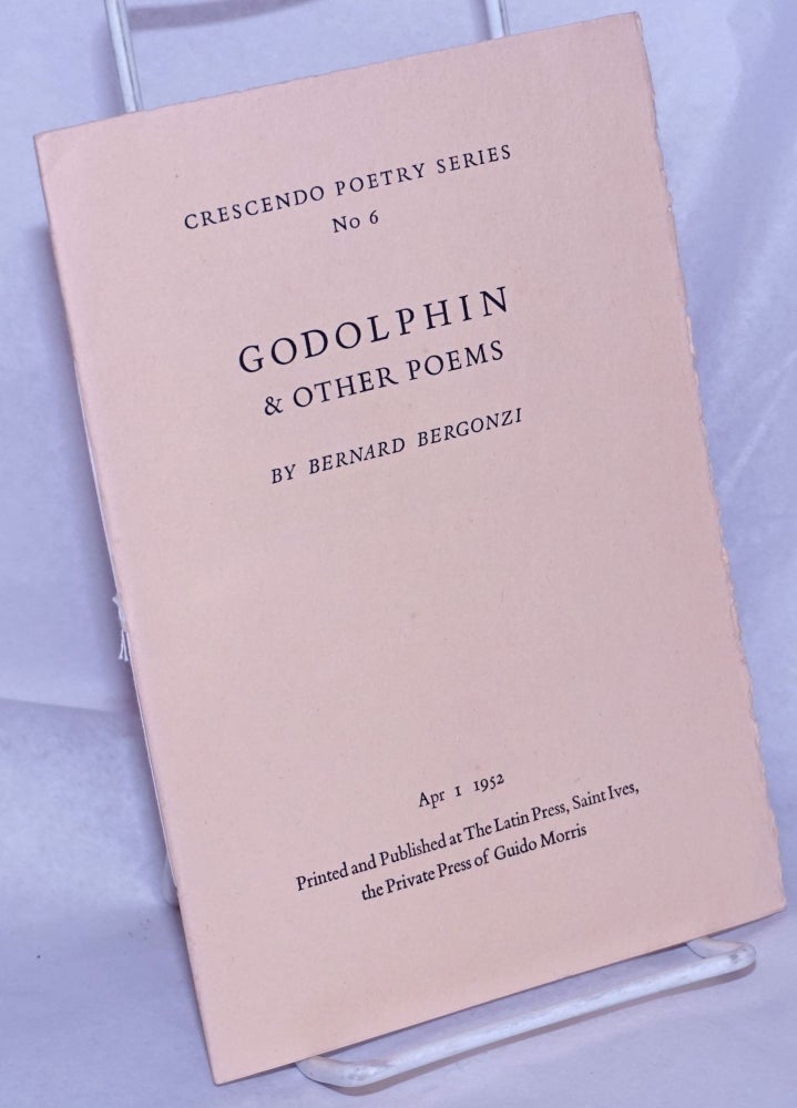 Cat.No: 260564 Godolphin & other poems. Bernard Bergonzi.