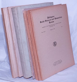 Philippine Social Sciences and Humanities Review; Formerly The Philippine Social Science Review Founded 1929, a small lot starting with Volume XIV Number 1, March 1949 plus Nos. 2, 4, Vol XV Nos. 1, 2, 3, Vol XVII Nos. 1, 2, 3, 4, Vol XVIII No. 1, Vol XXI [1, 2, 3, 4 in one binding], Vol XXII [1, 2], XXIII [2, 3, 4] - [partial run of 20 unduplicated issues]