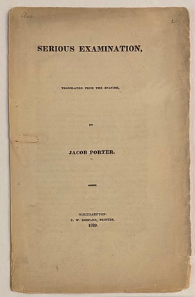 Cat.No: 260824 Serious examination, translated from the Spanish. Jacob Porter