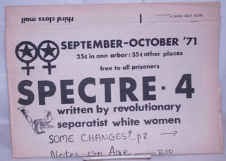 Cat.No: 260836 Spectre: Written by Revolutionary Separatist White Women; #4,...