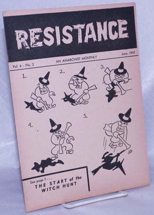 Cat.No: 261006 Resistance: an anarchist monthly; Vol. 6 No. 2. William Young