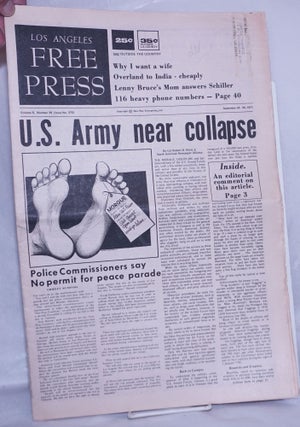 Cat.No: 261008 Los Angeles Free Press: vol. 8 #39, #375, Sep 23-30 1971. "U.S. Army near...