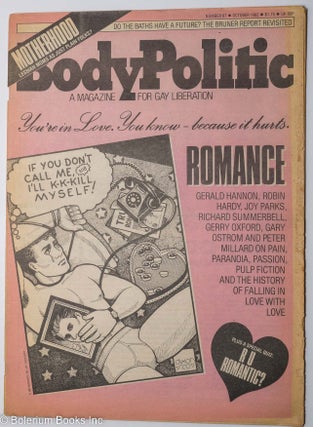 Cat.No: 261038 The Body Politic: a magazine for gay liberation; #87, October, 1982:...